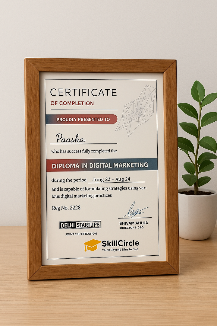 Certificate with Premium Wooden Frame